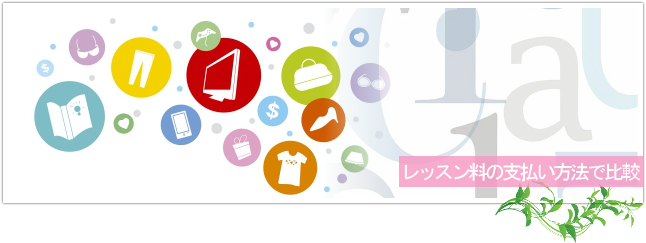 レッスン料の支払い方法で比較するイメージ